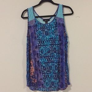 Multi color flowing tank top